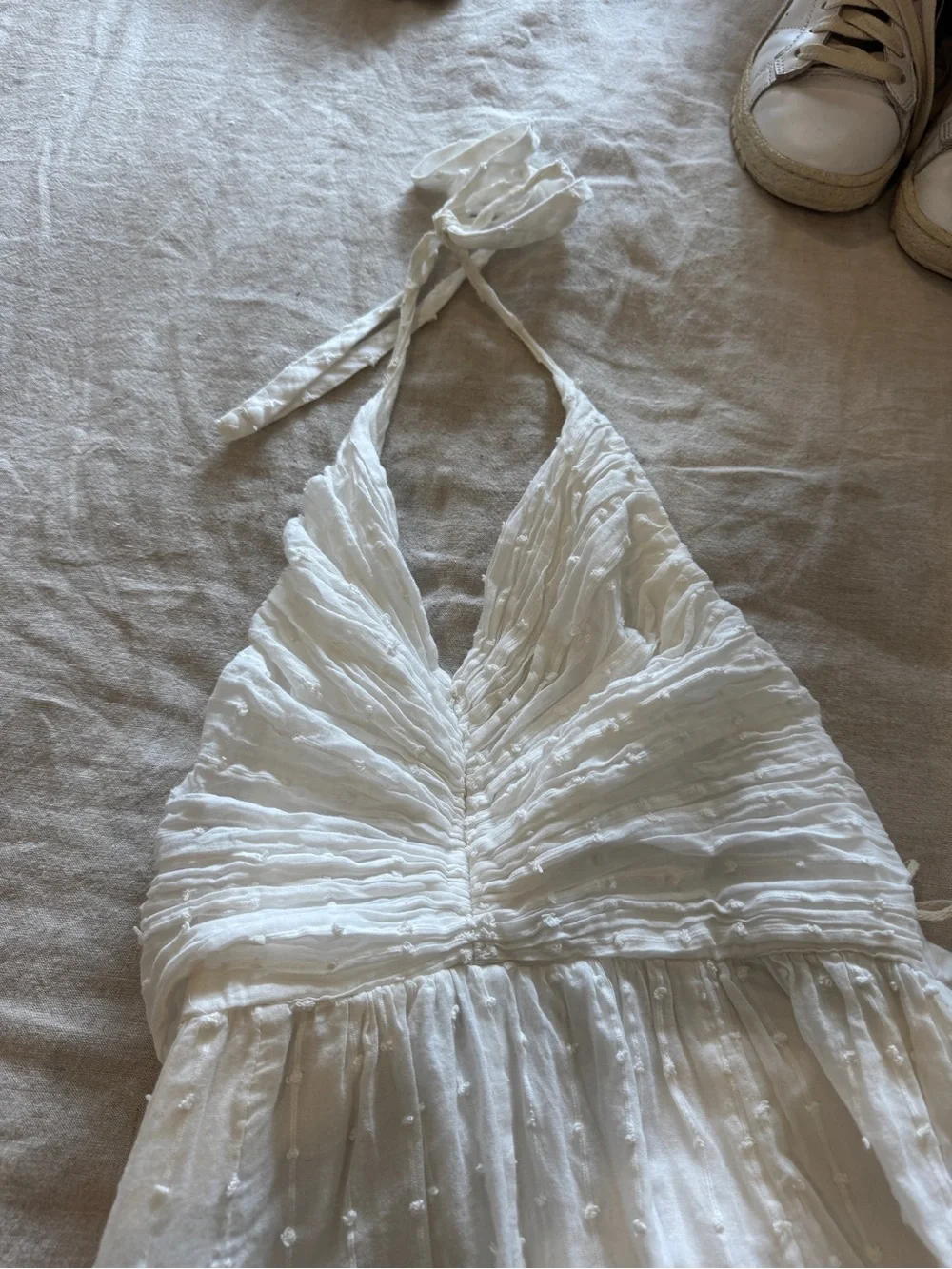 Free People White Halter Maxi Dress